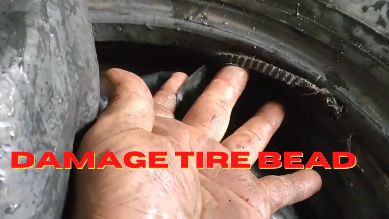 How To Mount Tube On Damage Tire Bead - Youtube