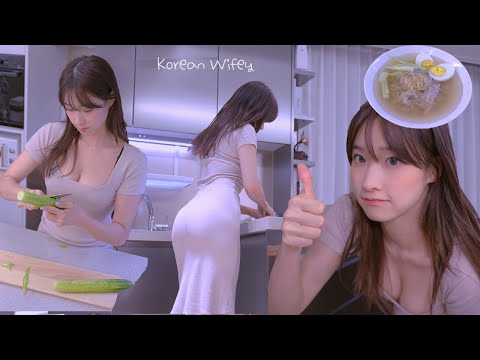 미시띵아가 만들어주는 냉면요리 🍝[ your Korean wifey making a neangmyeon!]