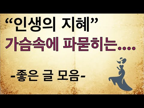 좋은글모음 / 인생의 지혜가 담긴, 가슴속에 파묻히는 명언 시리즈 / 좋은 글귀와 음악 / 명언 모음