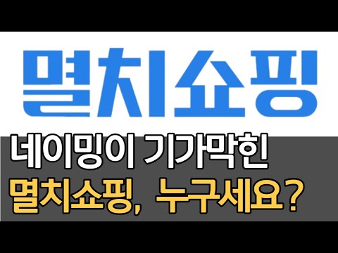 멸치쇼핑 아시나요? 누구냐, 넌!