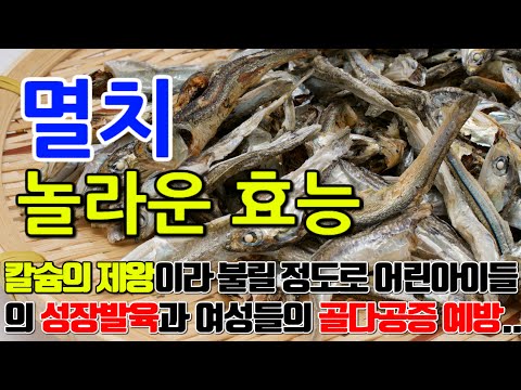 멸치의 놀라운 효능 7가지 & 부작용 / 칼슘의 제왕이라 불릴정도로 어린아이들의 성장 발육과 갱년기 여성들의 골다공증 예방에 좋습니다.