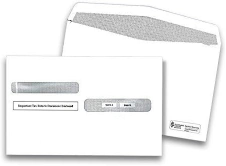 Amazon.Com : W2 Tax Envelopes, For 4-Up Style W-2 Tax Forms 25 Pack  Security Double Window W2 Envelopes : Office Products