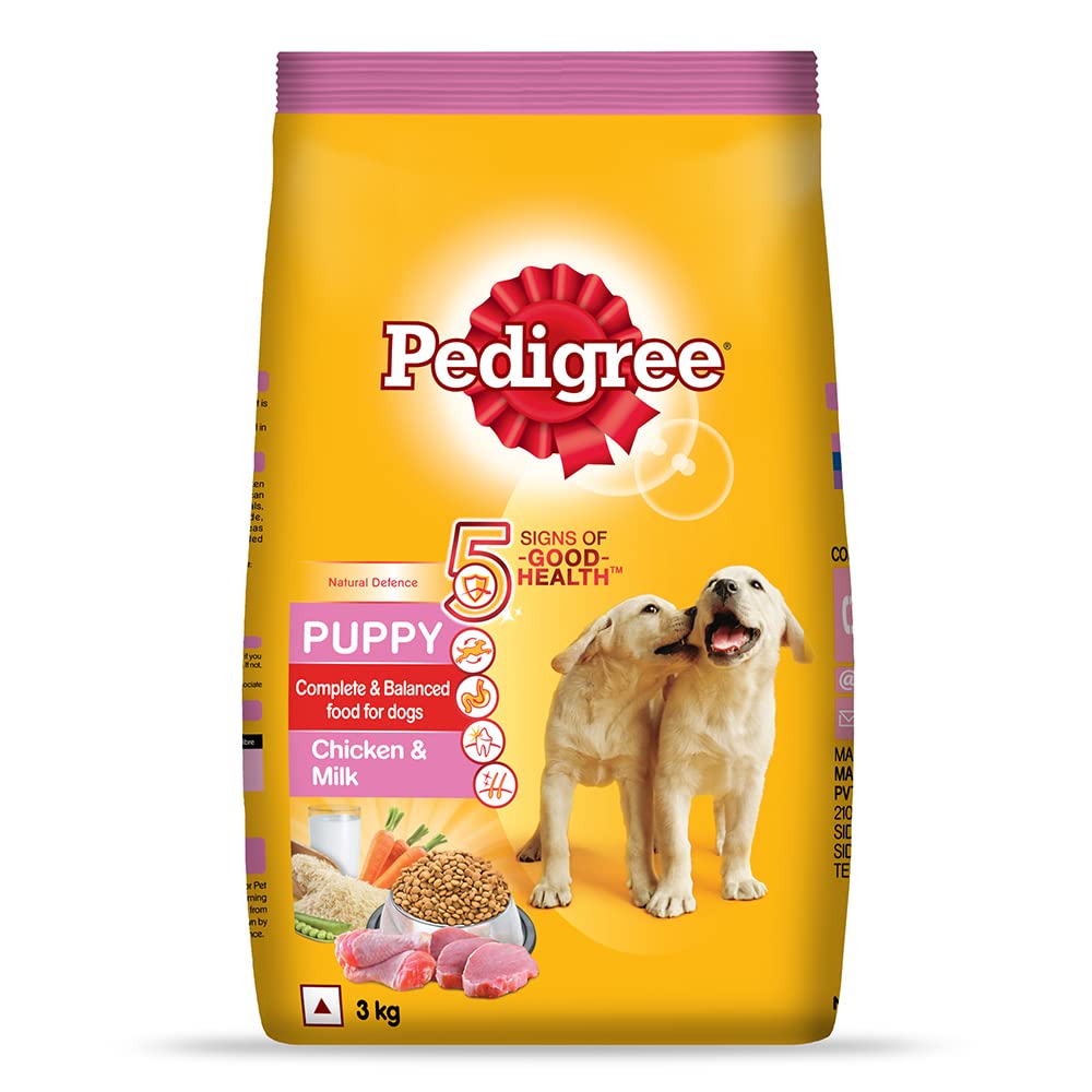 Pedigree Puppy Dry Dog Food, Chicken & Milk, 3Kg Pack : Amazon.In: Pet  Supplies