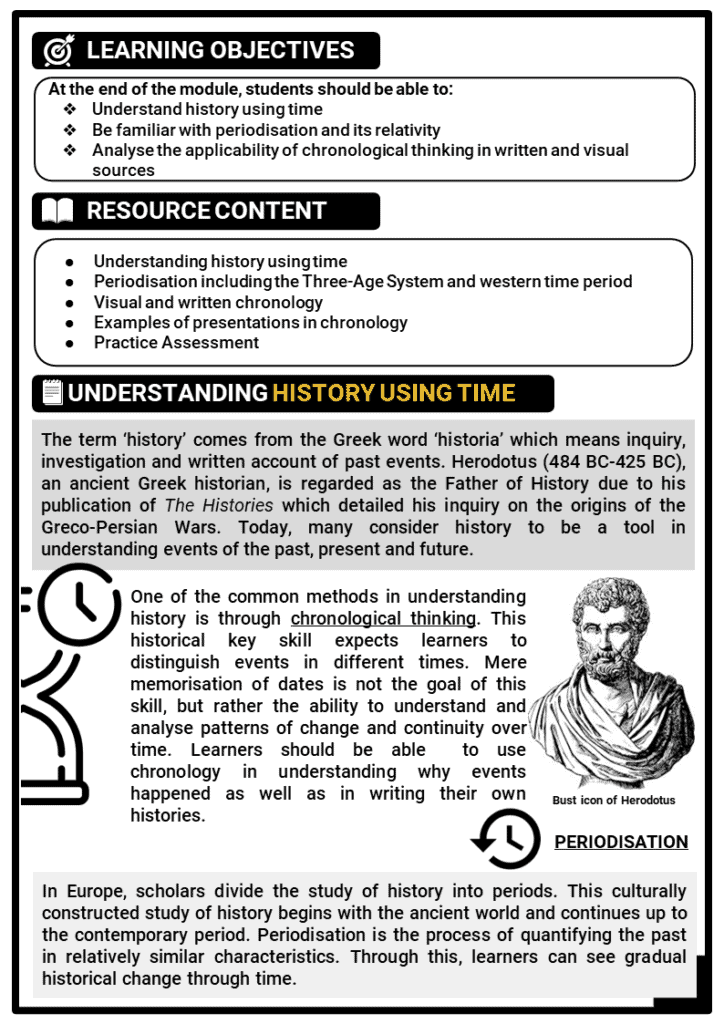 Chronological Thinking Presentation & Lesson Plan Resource