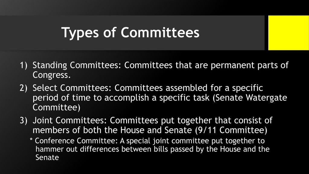 The Legislative Branch: Committees - Ppt Download