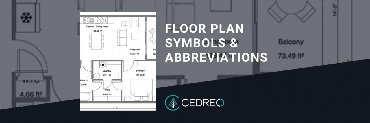 Floor Plan Symbols & Abbreviations (Your A-Z Guide) | Cedreo