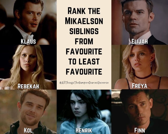 Let'S See Y'All Rankings! : R/Theoriginals