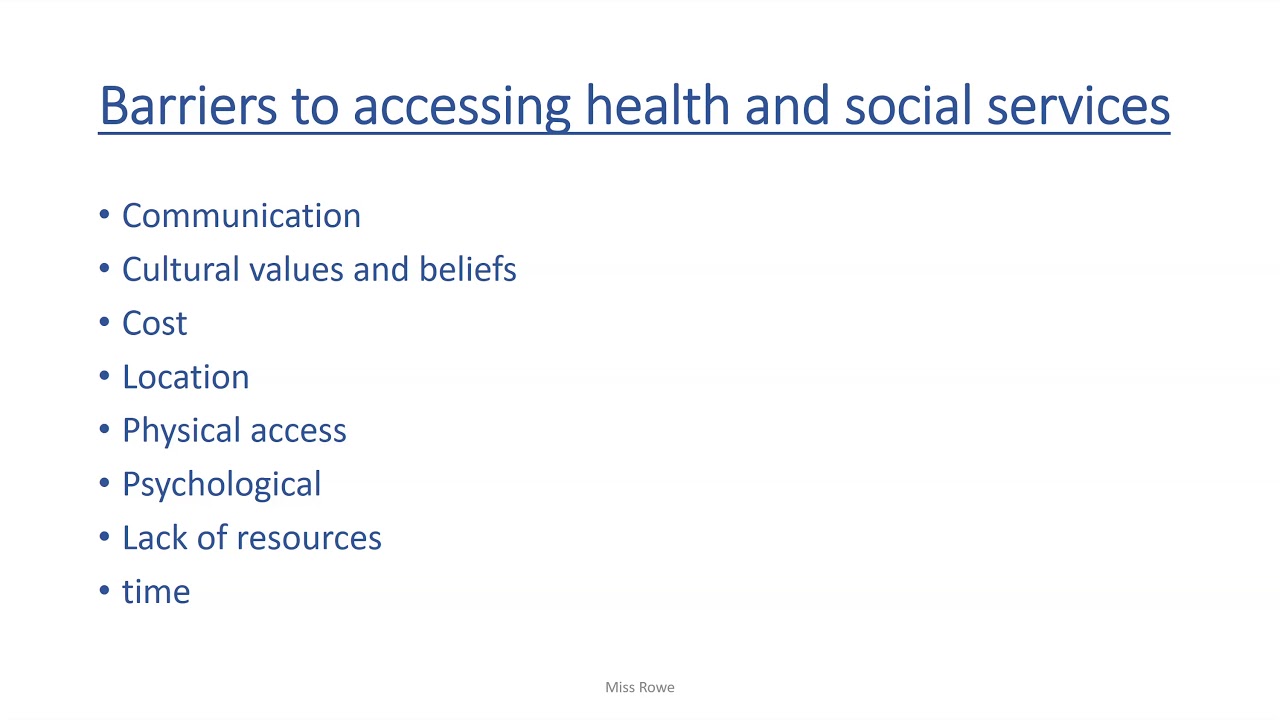 P4 Barriers To Accessing Health And Social Care Services - Youtube