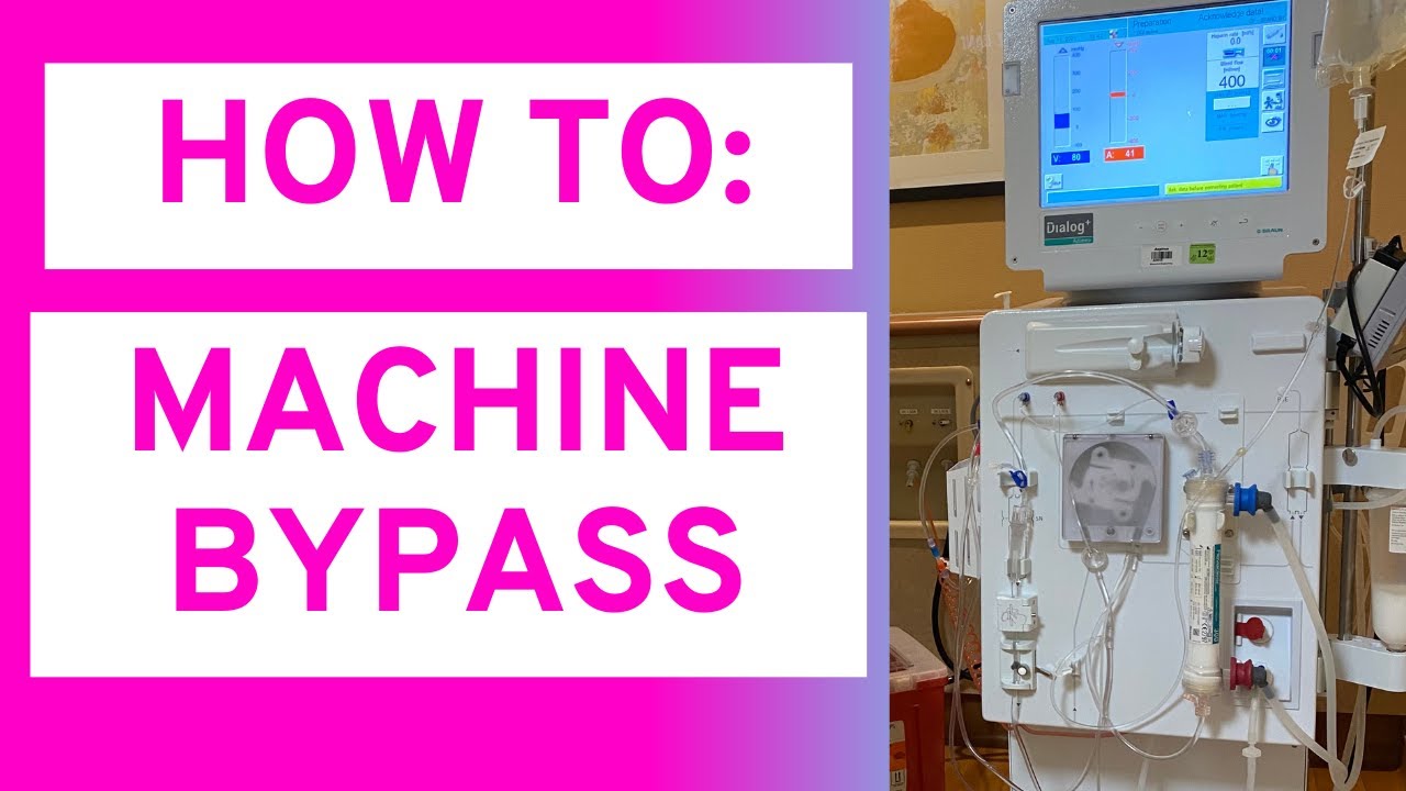 Dialysis: How To Put Machine In Bypass For Bathroom Break By Nurse Lindsey.  Real Dialsyis Machine - Youtube