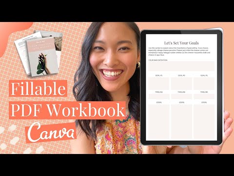 How to Create a fillable, interactive PDF workbook || Canva Tutorials