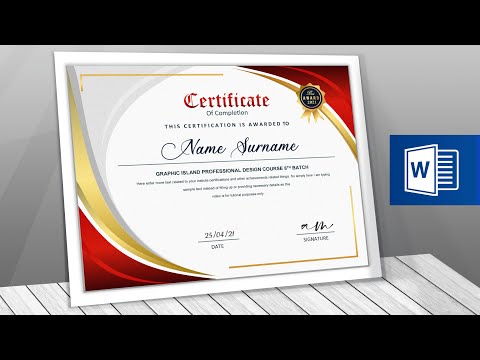 Microsoft Word Certificate Design | How to create Certificates in MS Word