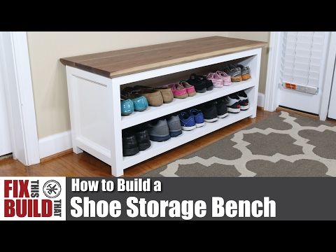 DIY Shoe Storage Bench | How to Build