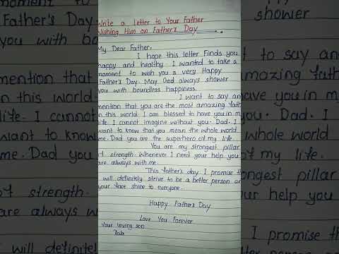 Father's day letter writing l