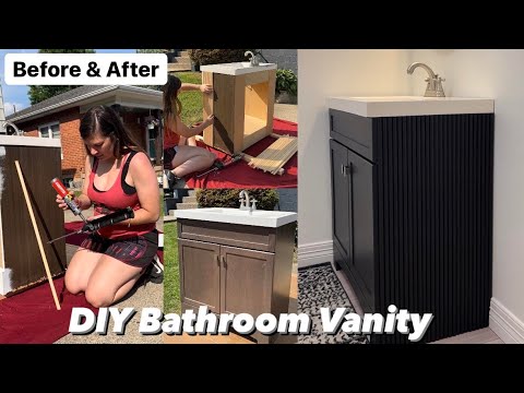 DIY Bathroom Vanity Transformation | Before & After | How To - Restoring old Furniture with Loctite