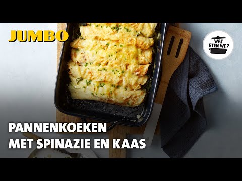 Wat eten we? Pannenkoeken met spinazie en kaas