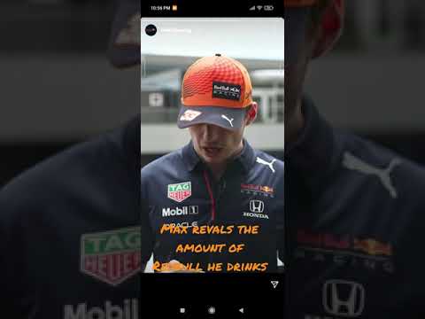 How many RedBull cans does Max Verstappen (33) drinks?