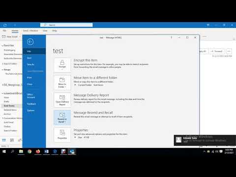 How to Recall/Cancel a Sent Email in Outlook