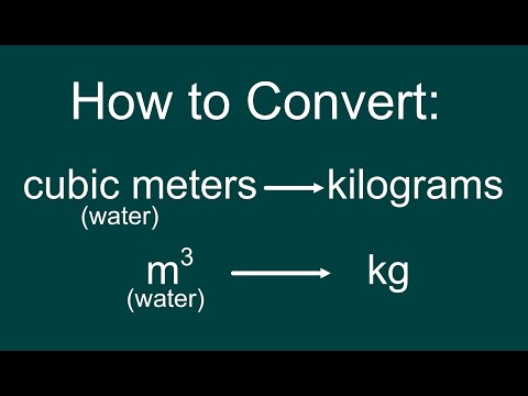 How to Convert a volume of water (cubic meters) to mass (kg) & weight (N) (EASY)