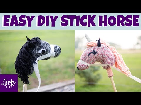 How to Make a DIY Stick Horse or Hobby Horse Unicorn | Made from a sock! | Fun Sock Creations