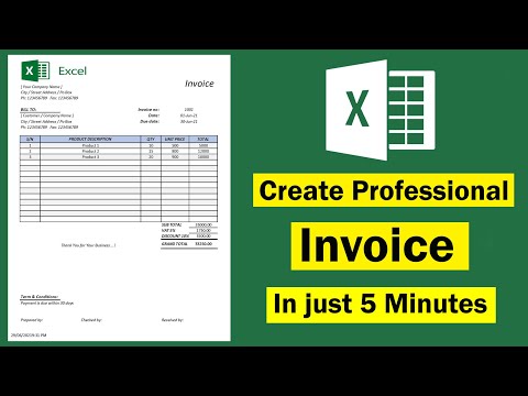 Create Professional Invoice Template | Create Invoice in Excel | Excel Tutorials