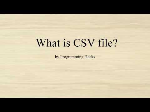 What is CSV file?