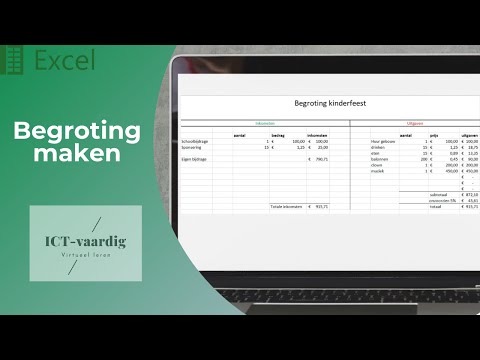 Excel - Begroting maken