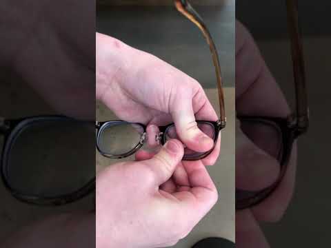 How to insert JINS lens back in the plastic glasses frame